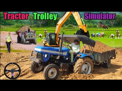 Real Cargo Tractor Trolley Simulation Game 🚜 Tractor wala game