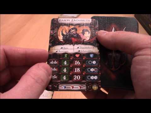 Brettspiel Descent 2. Edition - Hauptmann-Set: Zachareth - Überblick + Unboxing - Inhalt + Karten