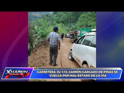 SATIPO | VOLCADURA DE CAMIÓN REAVIVA CRÍTICAS POR EL ESTADO DE LA CARRETERA JU-115