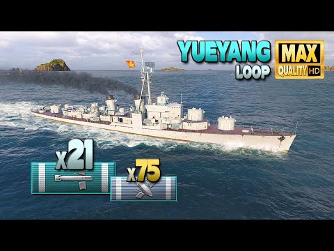 Destroyer Yueyang: +300k on map Loop - World of Warships