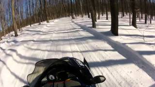 preview picture of video 'Snowmobile Trail Ride: Riding near Petoskey, MI - GoPro Hero 2 Footage'