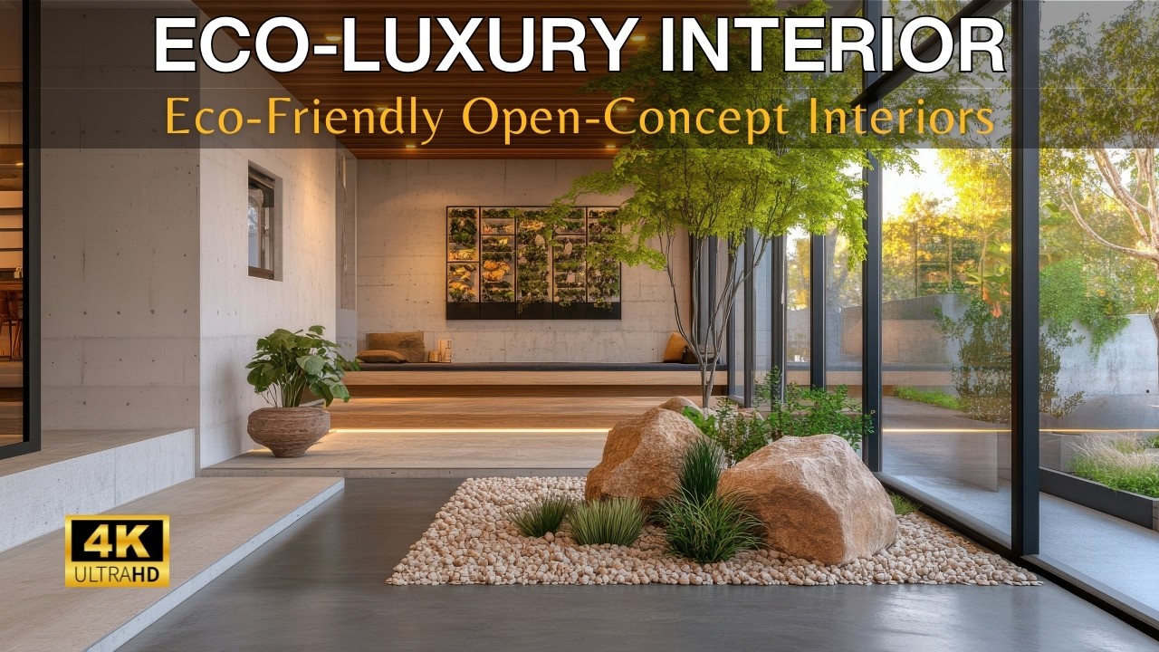 Sustainable Luxury: Modern Concrete House with Eco-Friendly Open-Concept Interiors