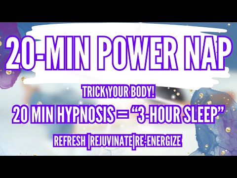 ⚡️20-Minute POWER NAP| From🪫to🔋 Deep Hypnosis (3 HOUR BENEFIT) REST|REVITALIZE| & REFRESH|with Alarm