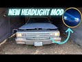 BOX CHEVY IMPALA GETS MAJOR HEADLIGHT UPGRADE (LED RGB HALO)