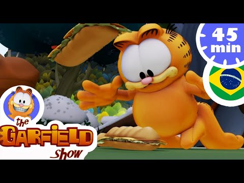 🥪Garfield: está chovendo sanduíches!😍- Compilação HD