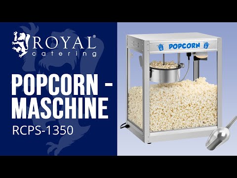 Video - Edelstahl-Popcornmaschine - hohe Leistung 1350W, 5-6 kg/Std. Kapazität