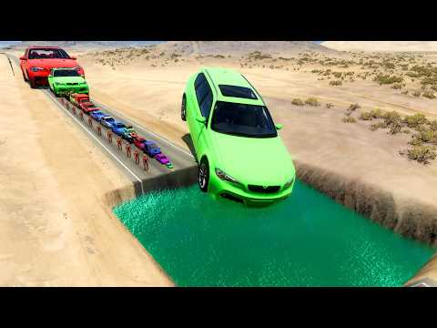 🟥 BIG & SMALL CARS vs SQUARE GIANT PIT #30 🔥🔥 – BeamNG.drive Extreme Crash Challenge | Impala BeamNG