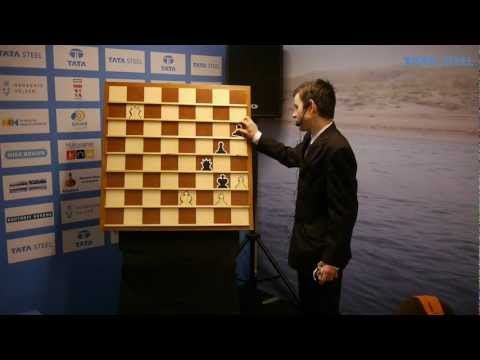 Tata Steel Chess 2012 - Analysis - David Navara shows his win against Aronian round 11