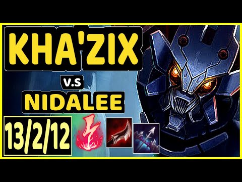 MAXLORE (KHA'ZIX) vs NIDALEE - 13/2/12 KDA JUNGLE CHALLENGER GAMEPLAY - EUW