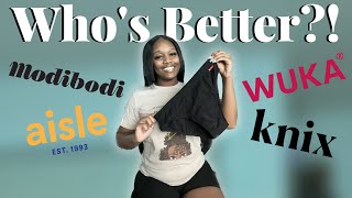 Battle of Period Underwear Brands (Aisle, Modibodi, Knix, & WUKA), Which is Better?