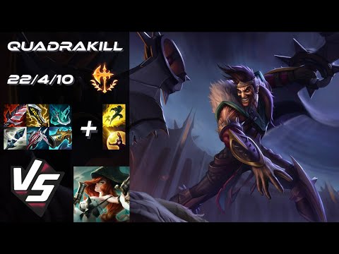 BOTTOM Draven vs Miss Fortune [QUADRAKILL] - EU Challenger Patch 14.15