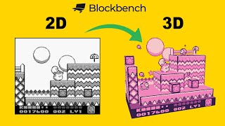 Turning 2D pixel art into a 3D diorama using Blockbench