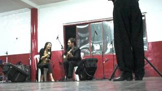 Julian Hermida y Josefina Scaglione en la milonga solidaria 1