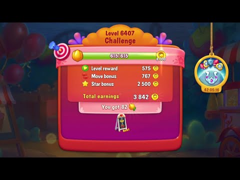 @Fishdom Win Strikes Level 6403 - Special 6407 Challenge, Got Reward: 8K Coins