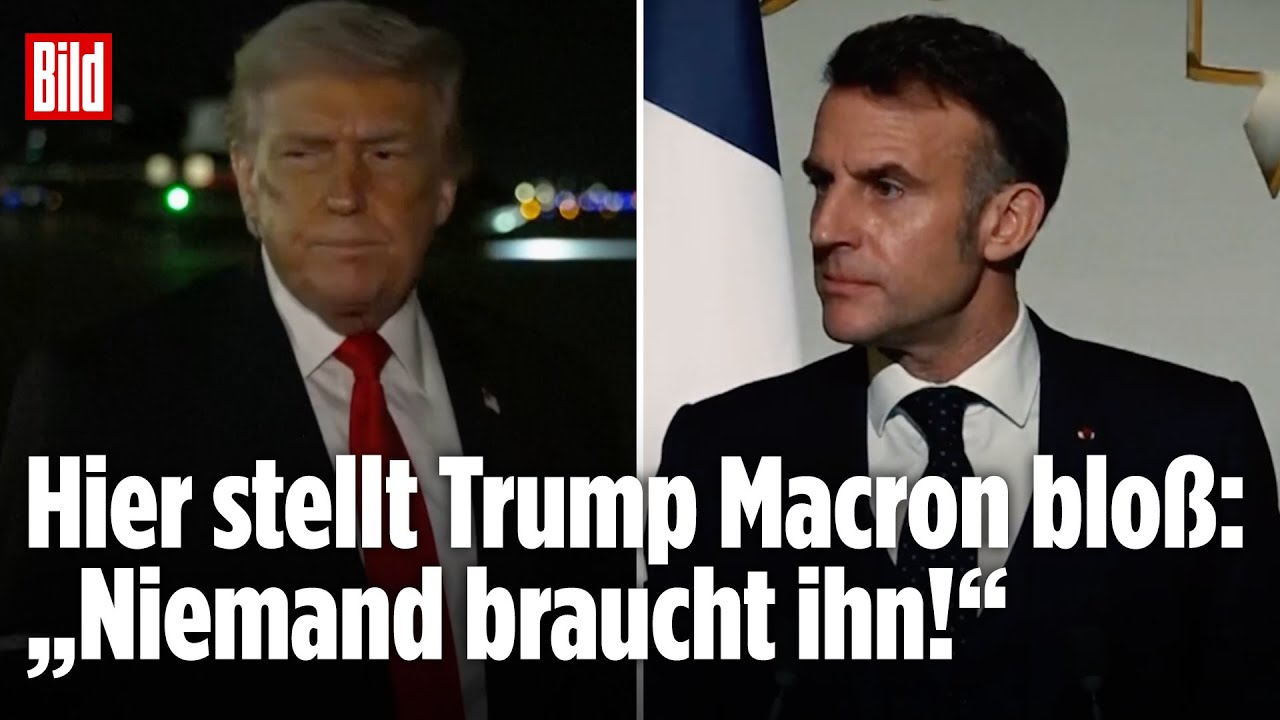 USA: Nur drei  Worte! Unfassbar! Präsident Trump zerlegt Franzosen-Präsident Emmanuel Macron völlig!