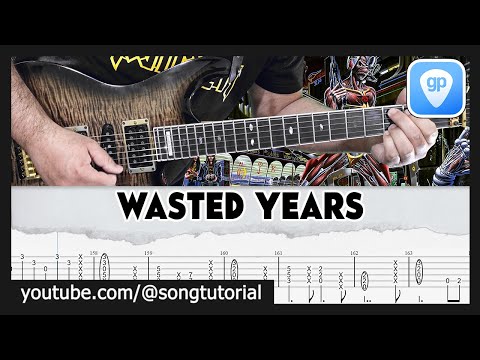Iron Maiden Wasted Years | TAB | Guitar Cover | Lesson