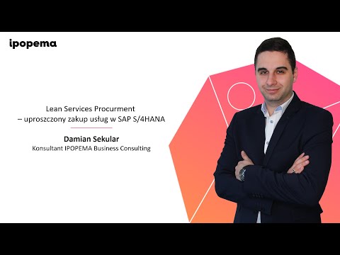 Środa z IPOprovement | Lean Services Procurement - zakup usług w SAP | IPOPEMA Business Consulting