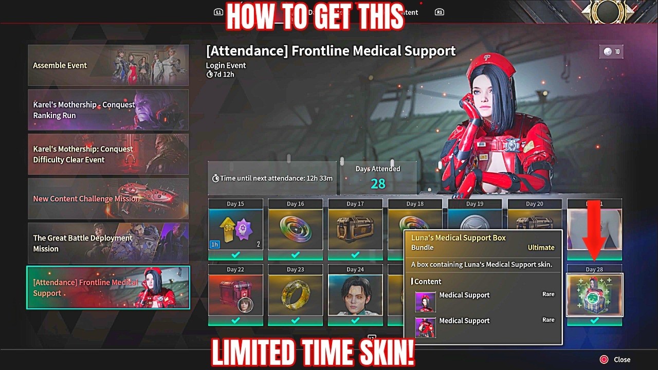 How To Get Luna's Medical Support Skin!-The First Descendant