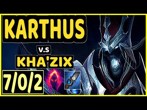KIREI (KARTHUS) vs KHA'ZIX - 7/0/2 KDA JUNGLE CHALLENGER GAMEPLAY - EUW