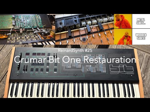 ReinardSynth #25 Crumar Bit One: Restauration, DCO, Springy contacts and Wooden sides