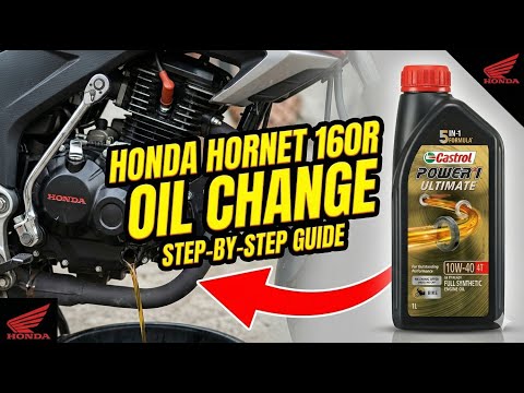 How to change oil of  honda hornet 160r Castrol Power 1 Ultimate 10W-40 100% Synthetic engine oil