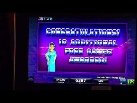 Jet Setter 10 FREE GAMES Bonus Round Jackpot at $50/pull on Jet Setter