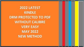 Convert KINDLE *DRM* protected books to PDFs without CALIBRE👍