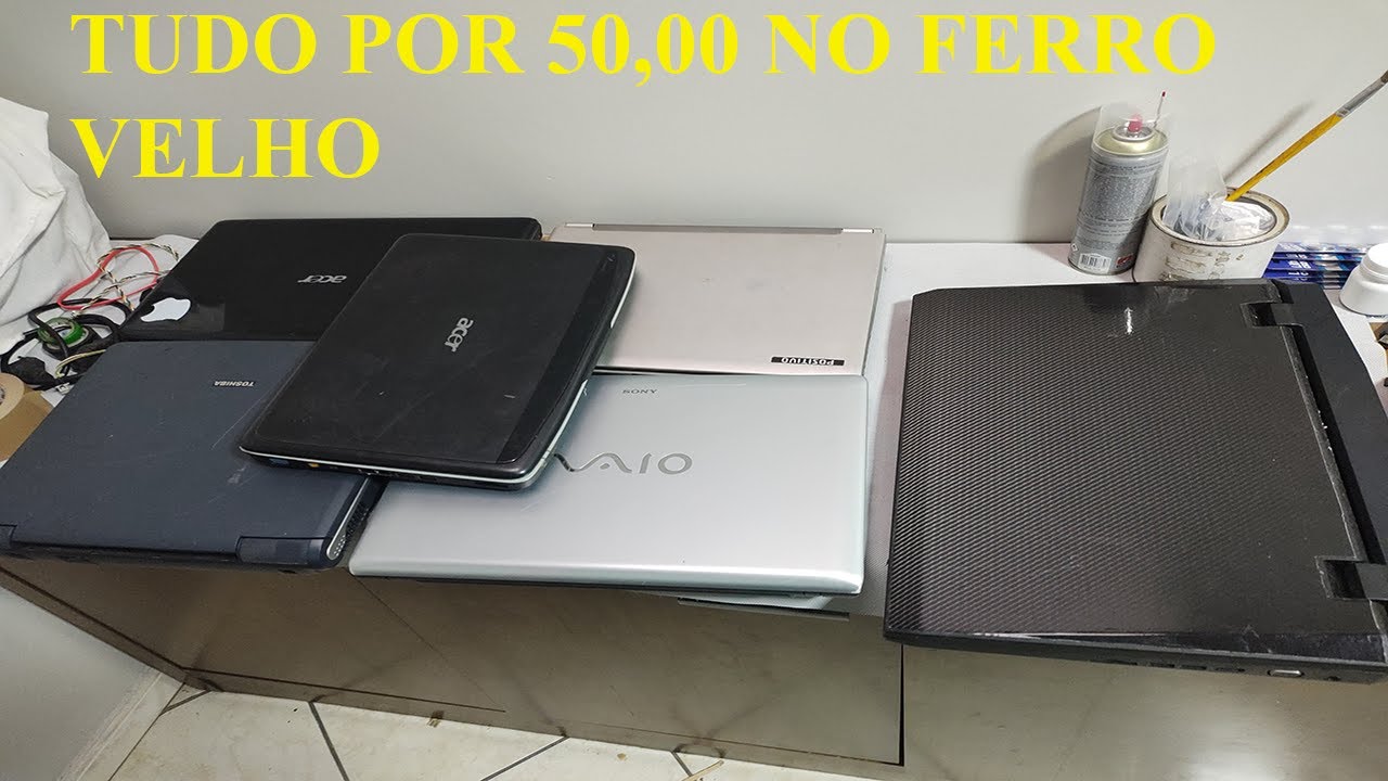 SALVA OU CONDENA # 33 - 50 CONTO 6 NOTEBOOKS NO FERRO VELHO!!!