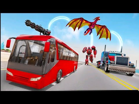 Multi Transforming Robot Games With Police Truck Dragon And Bus Games - Android Gameplay |Robot Game
