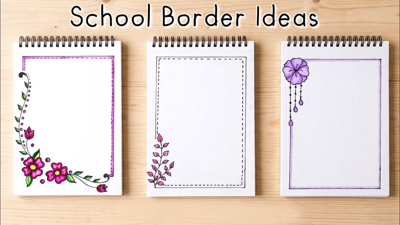Easy Aesthetic Border Design Ideas for School Projects ✨