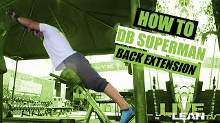 Dumbbell Superman Back Extension exercise video thumbnail