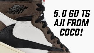 TRAVIS SCOTT AIR JORDAN 1 REPS!! COCO 5.0 GD BATCH!! IN-DEPTH REVIEW!