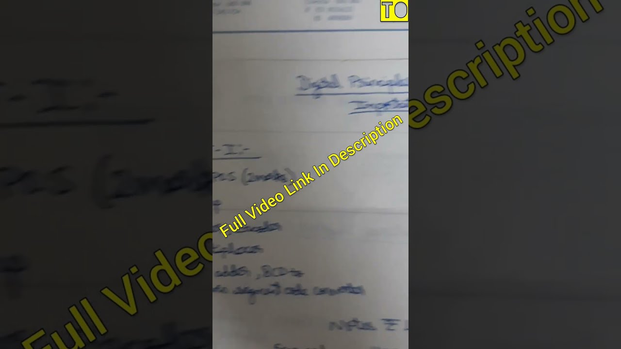 Watch video Digital Principles And Computer Organization | Important Questions | Anna University | Tamil Now Digital Principles And Computer Organization | Important Questions | Anna University | Tamil