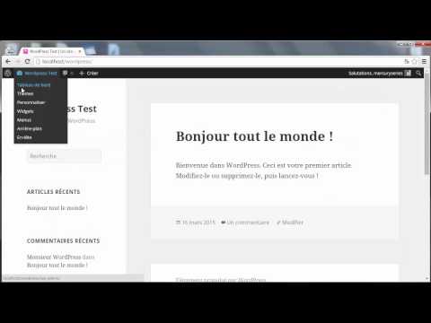 Tutoriel Wordpress 6 La Top bar barre du haut