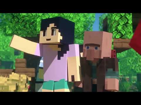 Squared Media! Save the Village BLOOPERS - Alex and Steve Life (Minecraft Animation)
