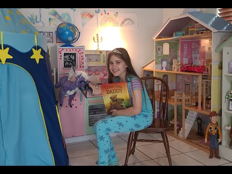 Elena and Eva story telling - I Love you Daddy.