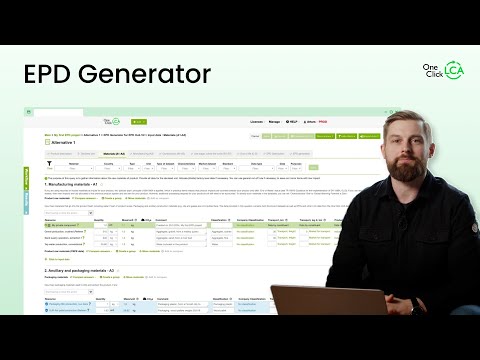 EPD Generator — Create industry-wide ISO & EN-compliant EPDs | One Click LCA