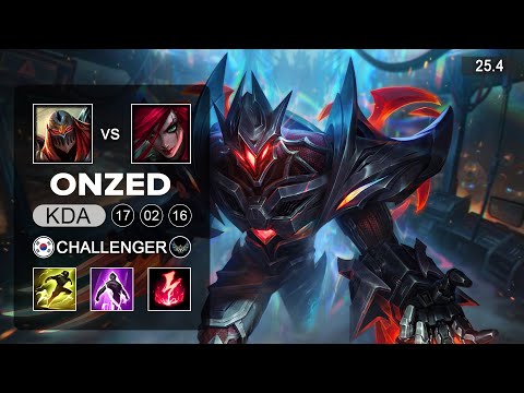 Zed vs Katarina Mid - KR Challenger - Patch 25.4 Season 15