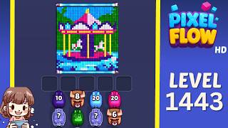 Pixel Flow Level 1443 Solution Walkthrough