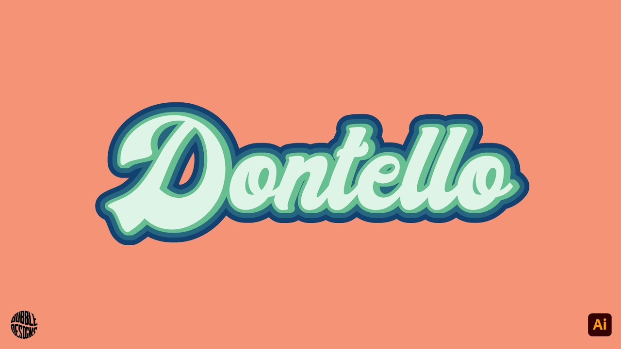 Simple Editable Text Effect | Adobe Illustrator Tutorial