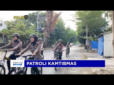 POLWAN PRESISI POLDA SUMSEL PATROLI KAMTIBMAS DENGAN SEPEDA