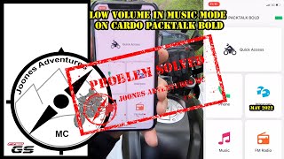 Low volume in music mode on Cardo Packtalk, problem solved
