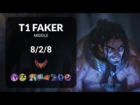 T1 Faker Sylas vs Azir MIDDLE - KR GRANDMASTER Patch 15.8