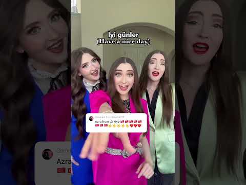 Azra Name Song In Türkçe! Merhaba Elif! 🇹🇷🇩🇪🇦🇿 K3 Sisters #shorts #turkey #türkiye #song #fyp
