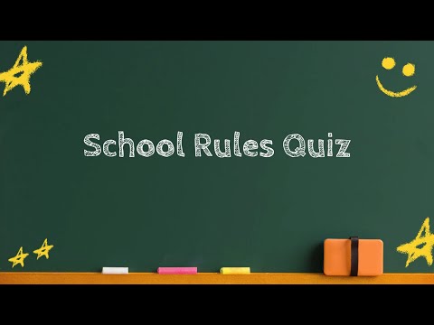 School Rules Quiz - Multiple-Choice Trivia for Students A2-B1
