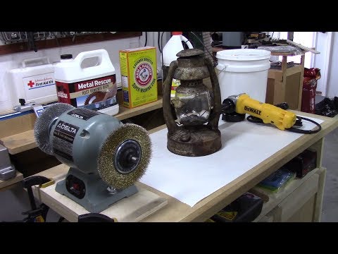 Restoration Old Rusty Lantern Using Electrolysis