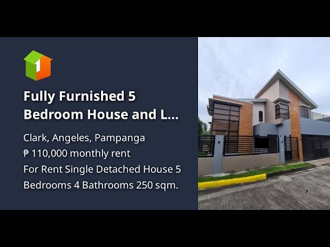 Fully Furnished 5 Bedroom House and Lot For Rent near Clark, Pampanga!