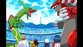 Cynthia's Rayquaza vs Groudon #pokemon #anipoke #anime