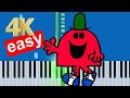 Mr Men Mr Chatterbox Intro Theme Slow Easy Medium Piano Tutorial 4K