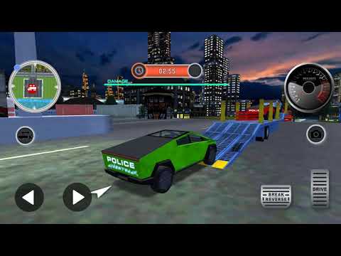 US Police CyberTruck Car Transporter: Cruise Ship